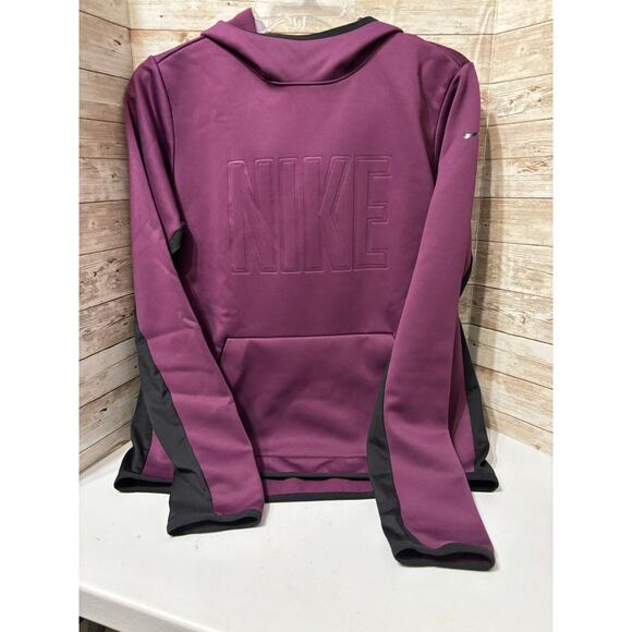 Nike Hoodie Therma Fit Jacket Womens Medium Purple Plum Strawberry Magenta EUC - Picture 1 of 5